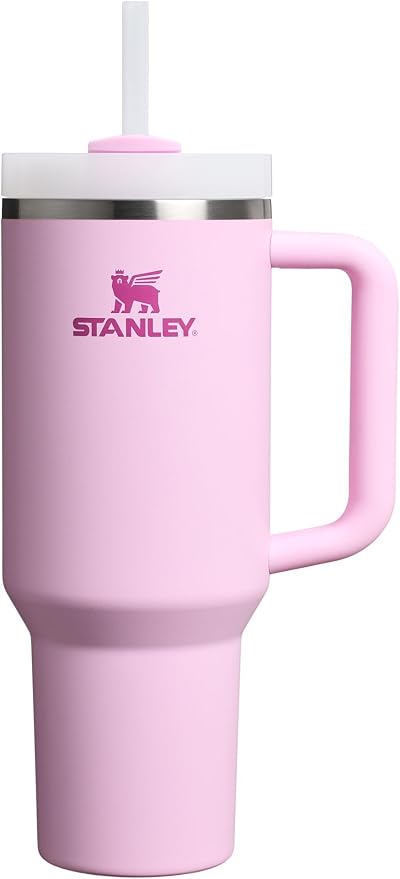 STANLEY Quencher H2.0 Tumbler with Handle and Straw 40 oz | Flowstate 3-Position Lid | Cup Holder Compatible for Travel | Insulated Stainless Steel Cup | BPA-Free | Cherry Blossom by Unknown