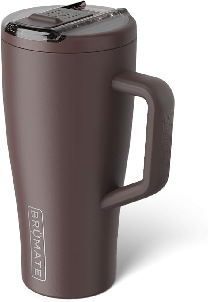 BrüMate Era Flip 30oz Tumbler with 100% Leakproof Covered Straw Lid | Hygienic Covered Straw | Insulated Stainless Steel Water Bottle with Handle | Cup Holder Friendly | BPA-Free (Java) - Image 2