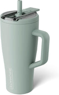 BrüMate Era Flip 30oz Tumbler with 100% Leakproof Covered Straw Lid | Hygienic Covered Straw | Insulated Stainless Steel Water Bottle with Handle | Cup Holder Friendly | BPA-Free (Sage) by Br%C3%BCMate