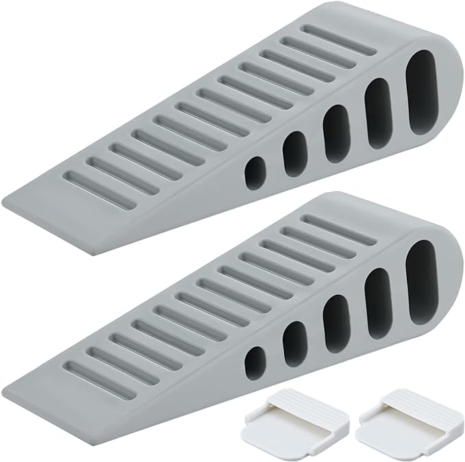 JQK Rubber Door Stopper Wedge, Wooden Floor, DSB61-GY-P2 by Homeimprovement