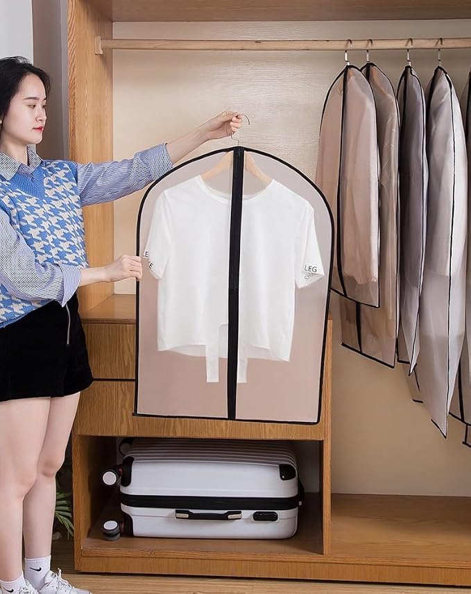 Hanging Garment Bag Dress Bags for Closet Storage Suit Protector Cover Bag - Image 5