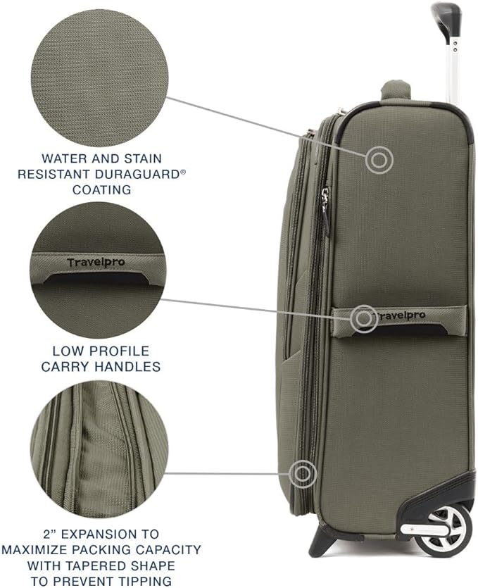 Travelpro Maxlite 5 Softside Expandable Upright 2 Wheel Carry on Luggage - Image 3