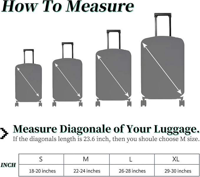 Luggage Cover + Tag, Washable Elastic Cloth, Anti-Scratch - Image 2