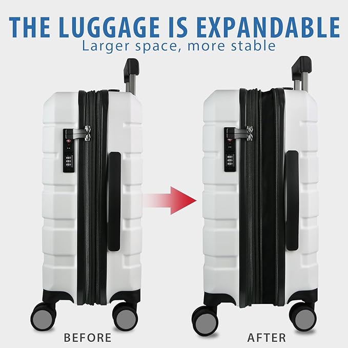 KROSER Hardside Expandable Carry On Luggage - Image 5