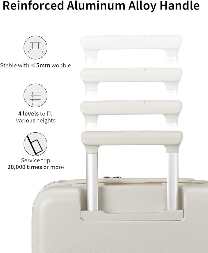 aji Expandable Top Open 24 Inch Checked Luggage - Image 7