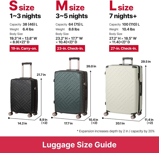 LEGEND WALKER DECK Hardside Expandable Luggage, 26 inch, 5514-59-BK - Image 6