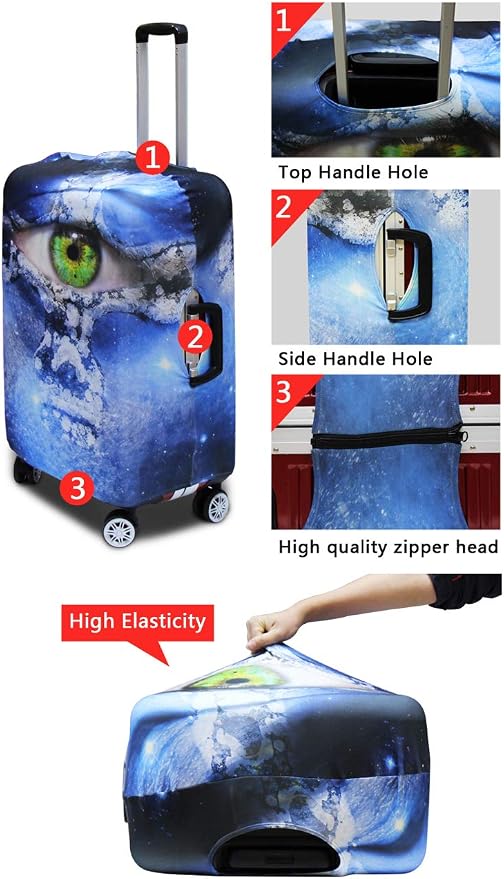 Hummingbird Luggage Cover for Women Travel Luggage Covers for Suitcase Elastic - Image 6