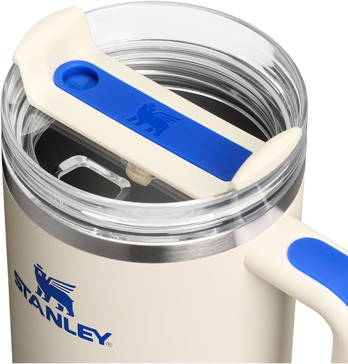 STANLEY Quencher H2.0 Tumbler with Handle and Straw 40 oz | Flowstate 3-Position Lid | Cup Holder Compatible for Travel | Insulated Stainless Steel Cup | BPA-Free | Cream Royal - Image 2