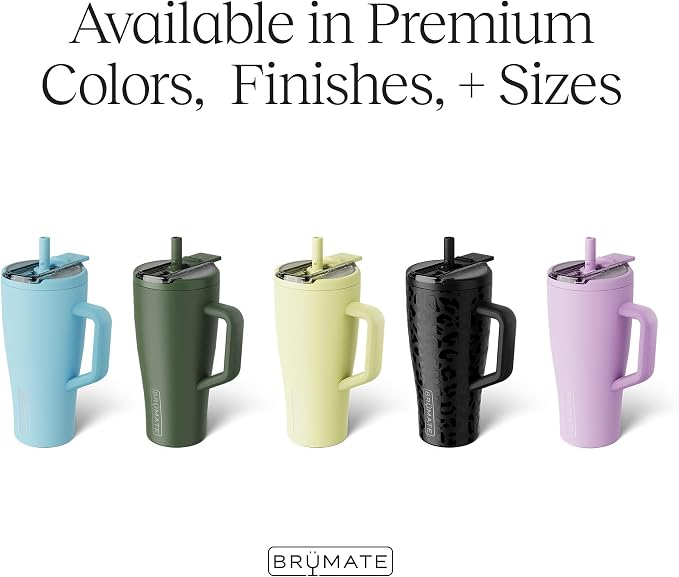 BrüMate Era Flip 30oz Tumbler with 100% Leakproof Covered Straw Lid | Hygienic Covered Straw | Insulated Stainless Steel Water Bottle with Handle | Cup Holder Friendly | BPA-Free (Sage) - Image 6