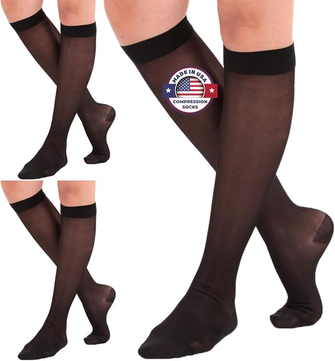 Made in USA - Sheer Compression Stockings by AbsoluteSupportCompressionSocks