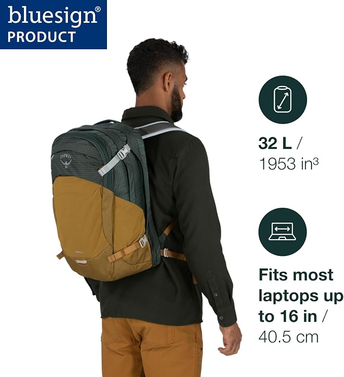 Osprey Nebula Commuter Backpack, Tungsten Soundwave/Grey Heather - Image 2