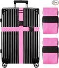 Luggage Straps for Suitcases TSA Approved-2 Pack Bright Personalized Luggage by GOWRAPS
