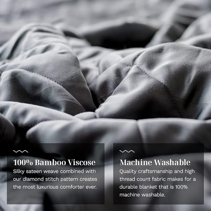 LUXOME Lightweight Blanket | 100% Rayon from Bamboo Fabric & Fill | Full/Queen - Image 4