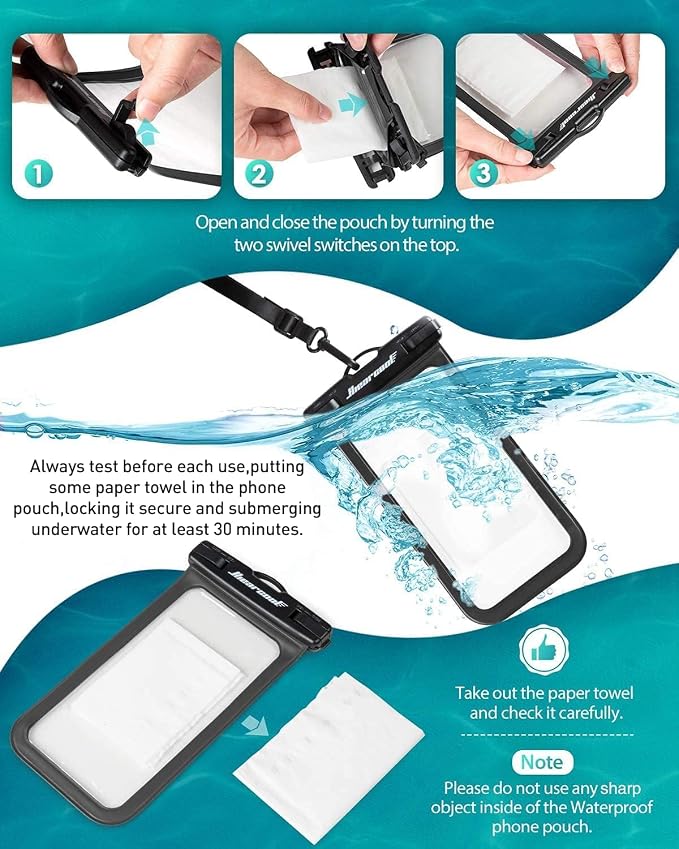 Hiearcool Waterproof Phone Pouch, Waterproof Phone Case - Image 5
