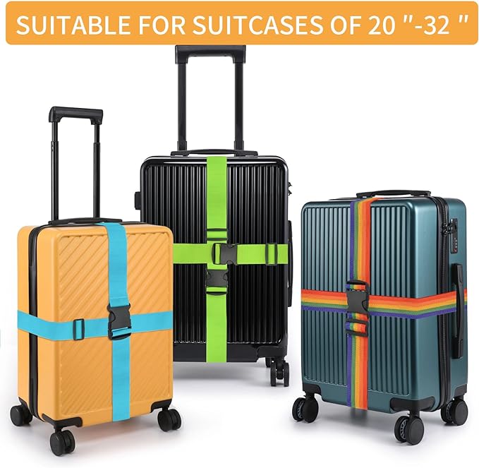 BILIONE 8 Pcs Luggage Straps, TSA Approved Add a Bag Premium Accessory - Image 5