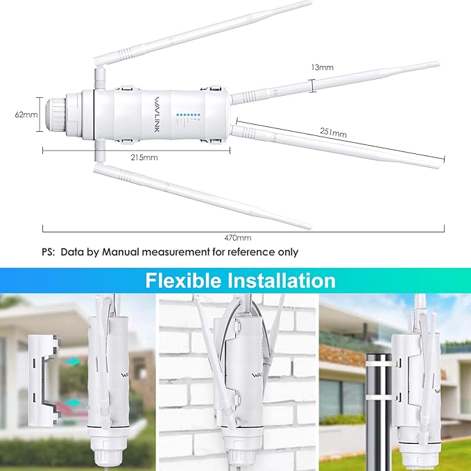 WAVLINK AC1200 Outdoor Long Range Weatherproof WiFi Extender/Wireless Access - Image 4