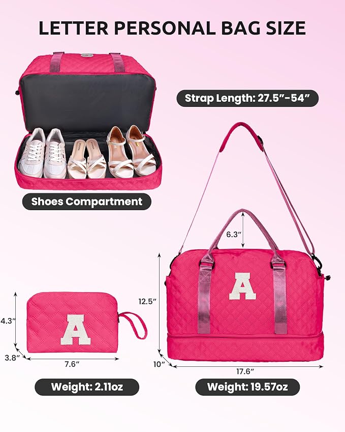 Gifts for Teen Girls 12-14, Birthday Gift-Initial Travel Bag - Image 3