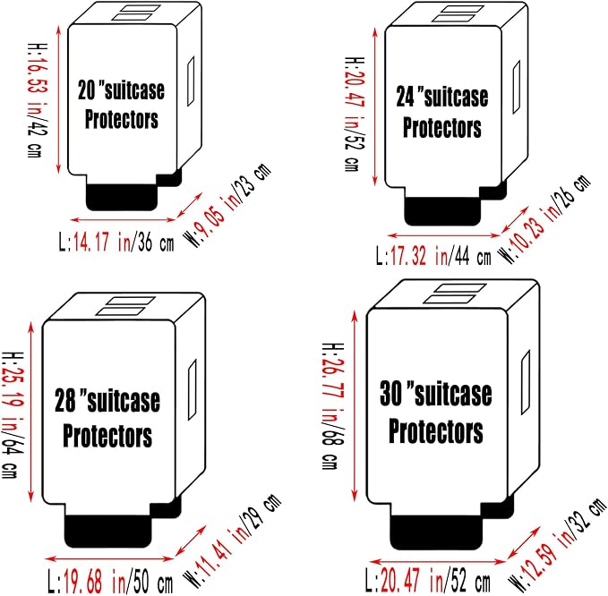 20 Inch Clear PVC Luggage Cover Protectors Suitcase Covers - Image 4