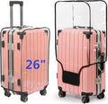 Clear PVC Suitcase Cover Protectors, Thicken Wheeled Luggage Cover Waterproof by FABULWAY