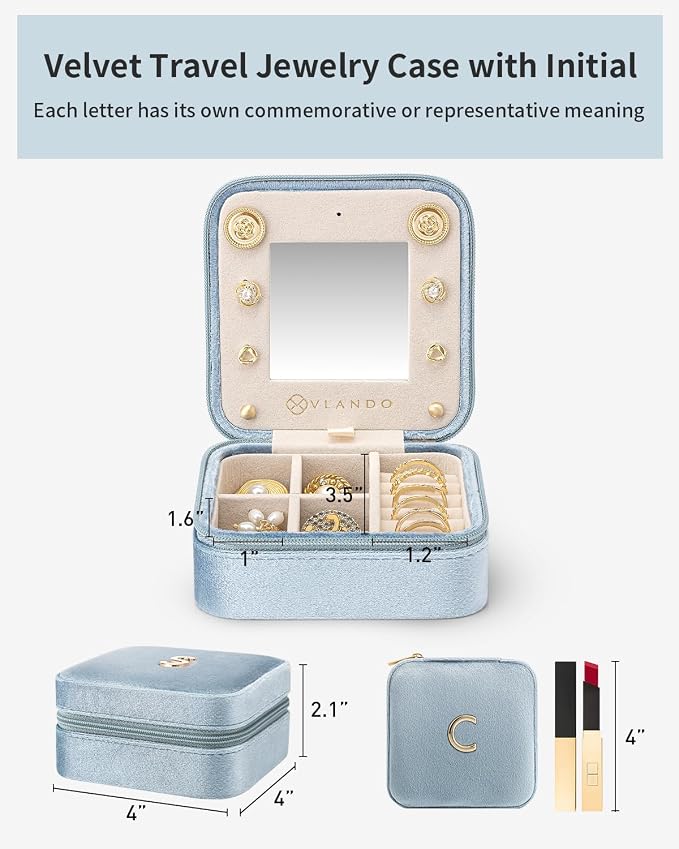 Vlando Travel Essentials for Women Jewelry Box, Travel Accessories for Teen - Image 5