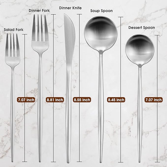 40-Piece Stainless Steel Flatware Set - Image 2