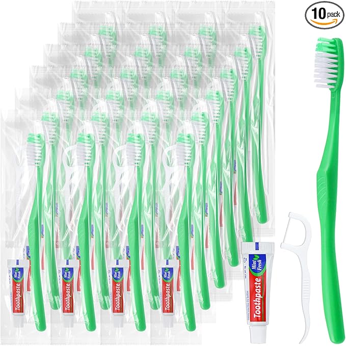 Disposable Toothbrushes with Toothpaste and Floss by HAIFOTRVA