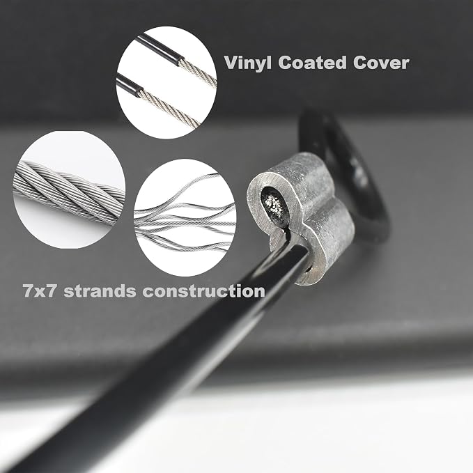 10 Pcs 4mm Wire 12 inch Vinyl Coated Stainless Steel Cable - Image 6