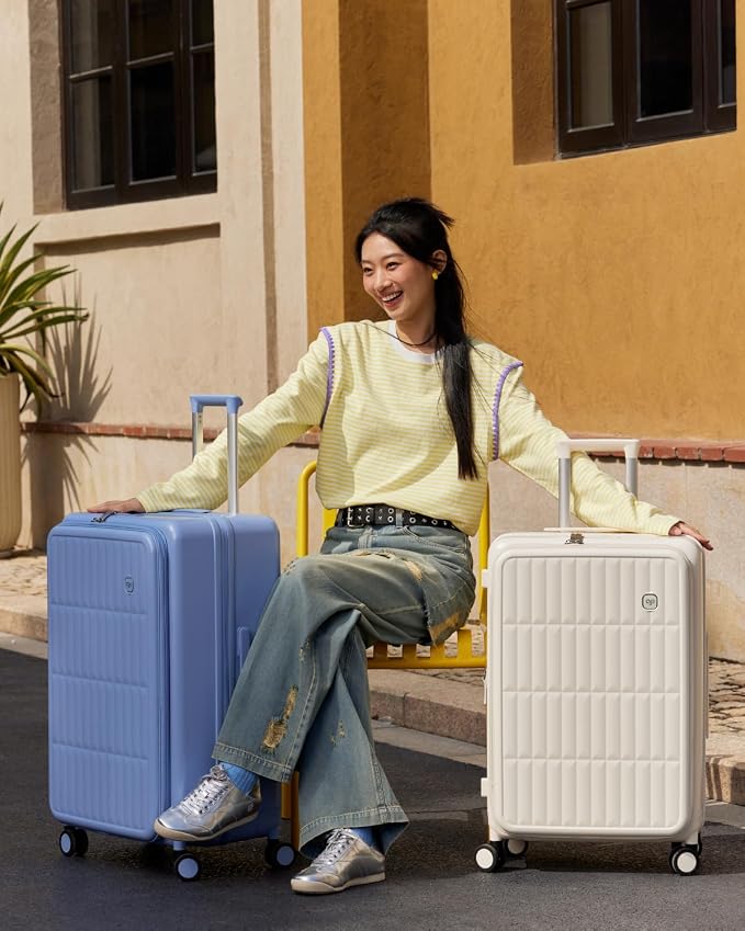 aji Expandable Top Open 24 Inch Checked Luggage - Image 2