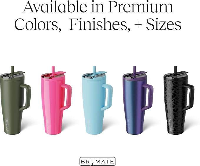 BrüMate Era Flip 40oz Tumbler with 100% Leakproof Covered Straw Lid | Hygienic Covered Straw | Insulated Stainless Steel Water Bottle with Handle | Cup Holder Friendly | BPA-Free (Rose Taupe) - Image 7