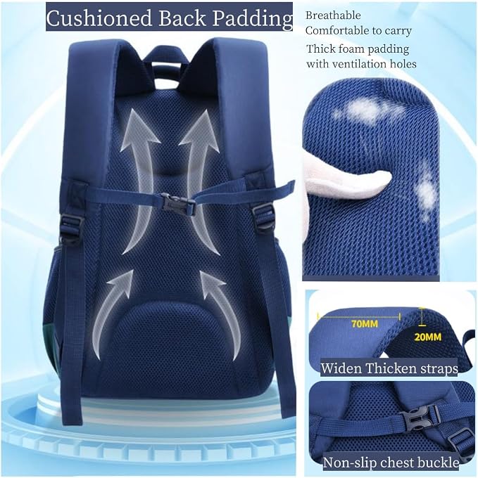 Astronaut-space Backpack for Boys-Girls Elementary Middle School Backpack Book - Image 5