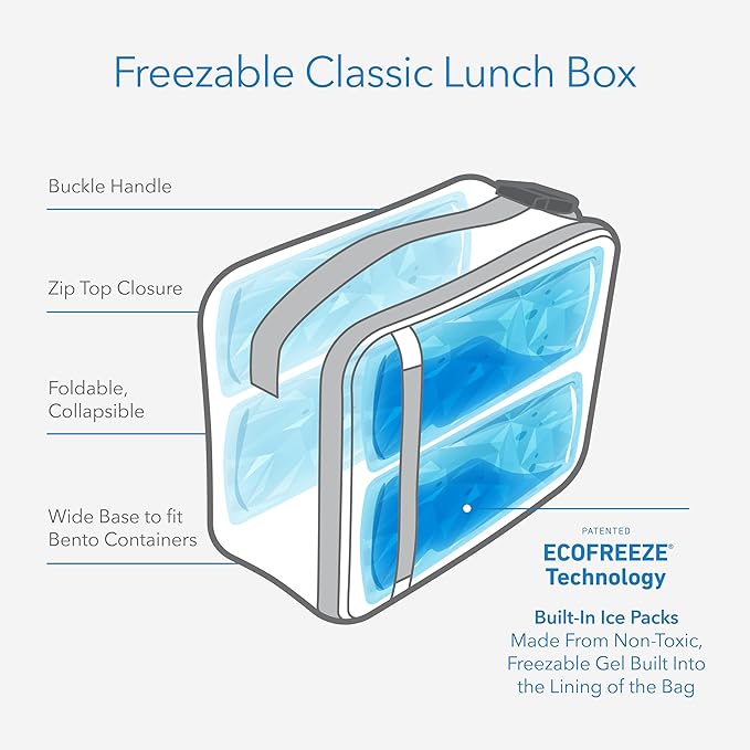 PackIt Freezable Classic Lunch Box, Checked Out, Built - Image 2