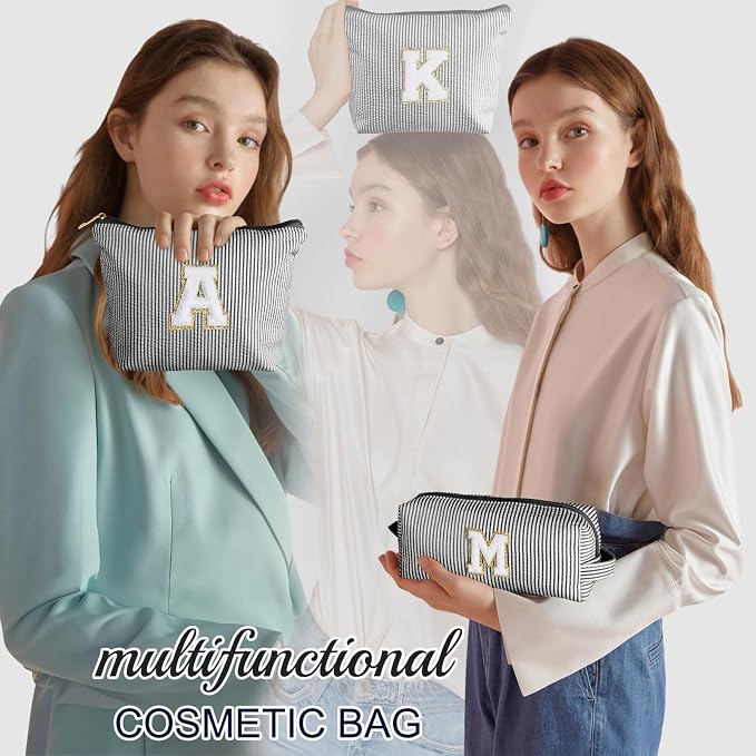 YOOLIFE Initial Cute Monogrammed Makeup Bag - Image 2