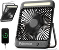 Warmco 20000mAh 8-inch Portable Camping Desk Fan, Ultra-thin LED Light by Warmwinterscoolsummers