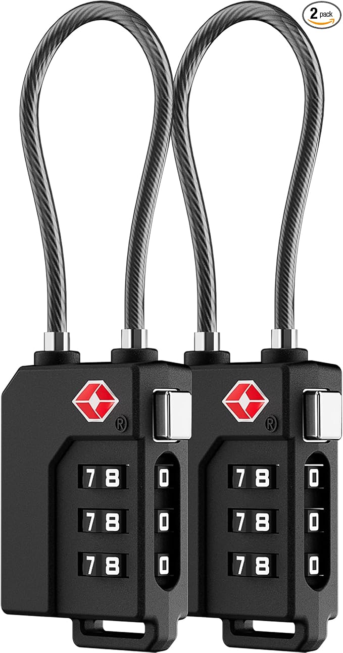 LUGGEX TSA Locks for Luggage, Suitcase Locks TSA Approved, Luggage Locks by LuggeXLUGGAGE