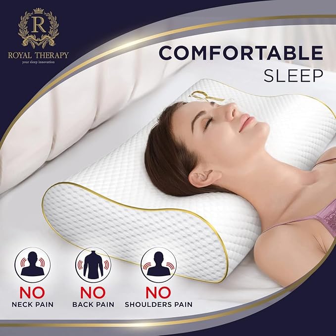 King Memory Foam Pillows 2-Pack – Ergonomic Cervical Pillow - Image 3