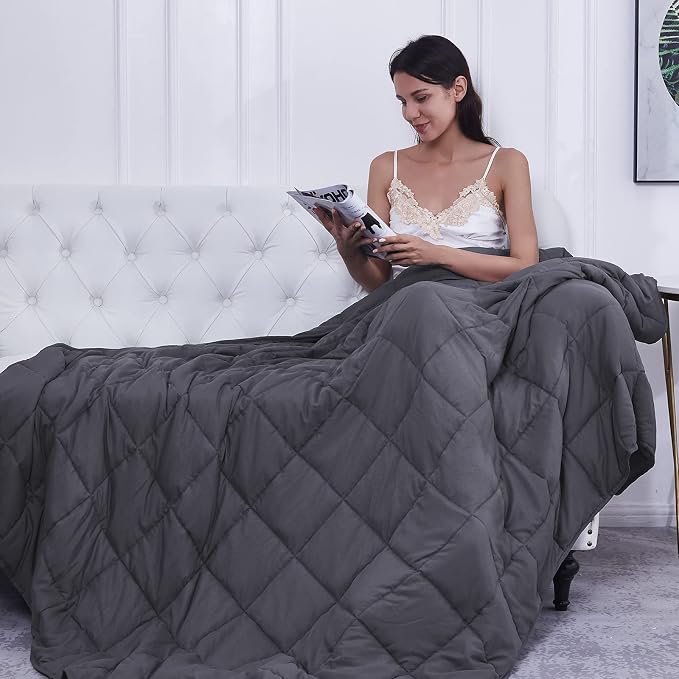 Weighted Blanket Cooling Breathable Microfiber Material - Image 7