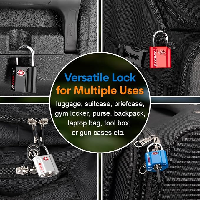 TSA Approved Luggage Locks, Ultra-Secure Dimple Key Travel Locks - Image 7