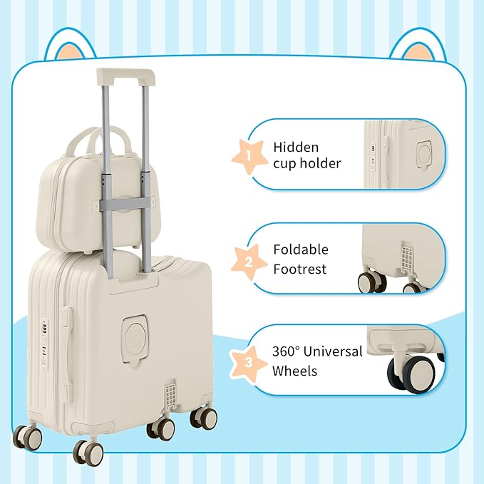 TABU Ride-on Luggage with Handbag - Image 5