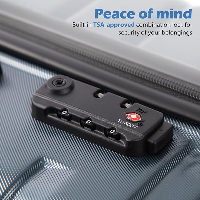 COOLIFE Luggage Expandable Suitcase PC ABS TSA Luggage 3 Piece Set Lock Spinner - Image 3
