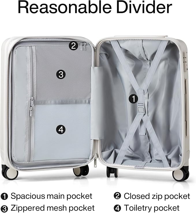 Hanke 29 Inch Expandable Checked Luggage Lightweight PC Hard Shell Luggage - Image 7