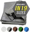 Trademark Supplies Tarp Cover Silver / Black Heavy Duty Thick Material by Trademark+Supplies