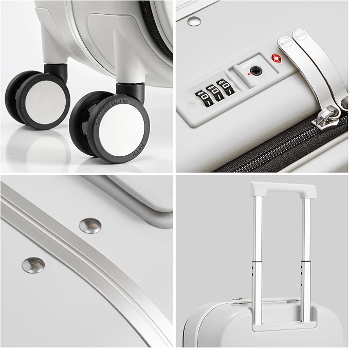 mixi Carry On Luggage, Travel Rolling Luggage Aluminum Frame PC Hardside - Image 5