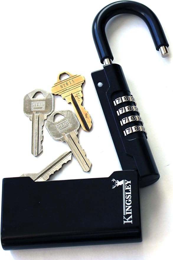Kingsley Guard-a-Key Black Realtor's Lockbox Portable Resettable Hanging Key by Kingsley