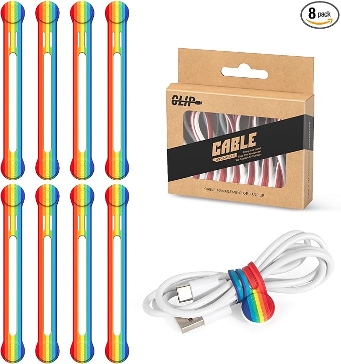 Kanemc Magnetic Cable Tie, 4.72'' Cord Ties Magnet Cable Straps Cord Wrap by Kanemc