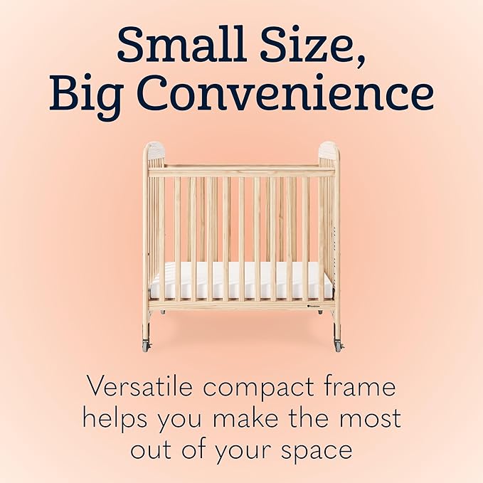 Foundations Serenity Compact Clearview Daycare Crib, Fixed Side, Durable Wood - Image 5