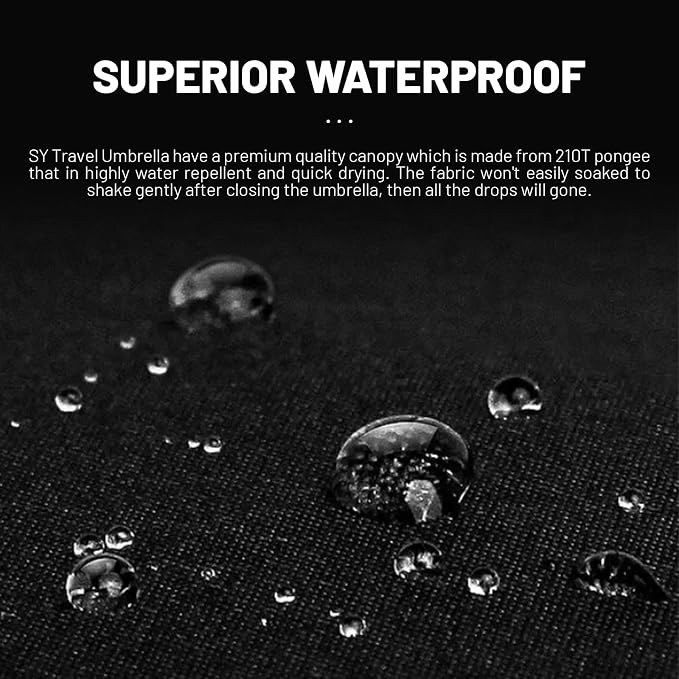 SY COMPACT Travel Umbrella Windproof Automatic Umbrellas Small Compact UV Sun - Image 7
