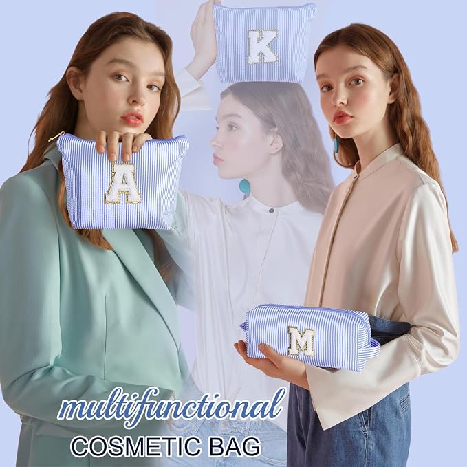 YOOLIFE Personalized Gifts for Women, Initial Makeup Bag - Image 2