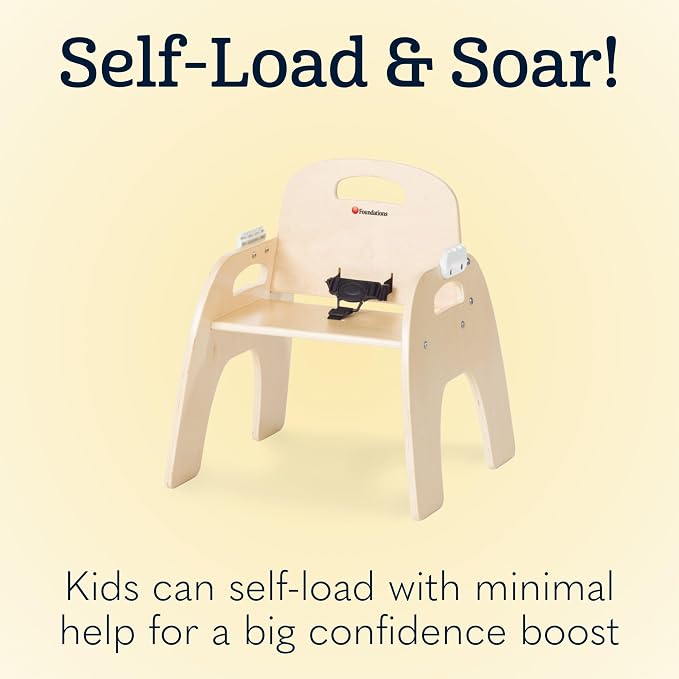 Foundations Easy Serve 13" Wood Feeding Chair - Image 5