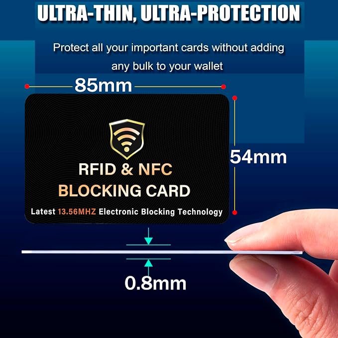 SaiTech IT 2 Pack RFID Blocking Card, One Card Protects Entire Wallet Purse - Image 2