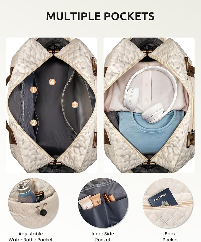 Initial Duffle Travel Bag, Personalized Weekender Bag - Image 5